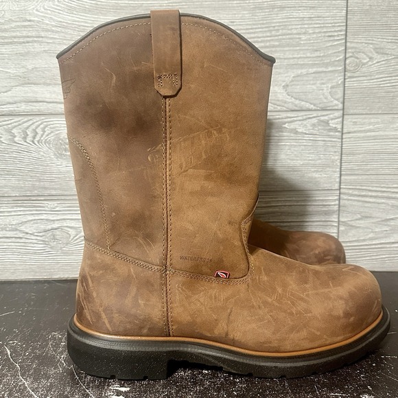 RED WING Mens 13D DynaForce 2272 Safety Toe Pull-On Work Boots Brown New READ